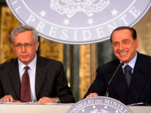 Il ministro Tremonti ed il premier Berlusconi